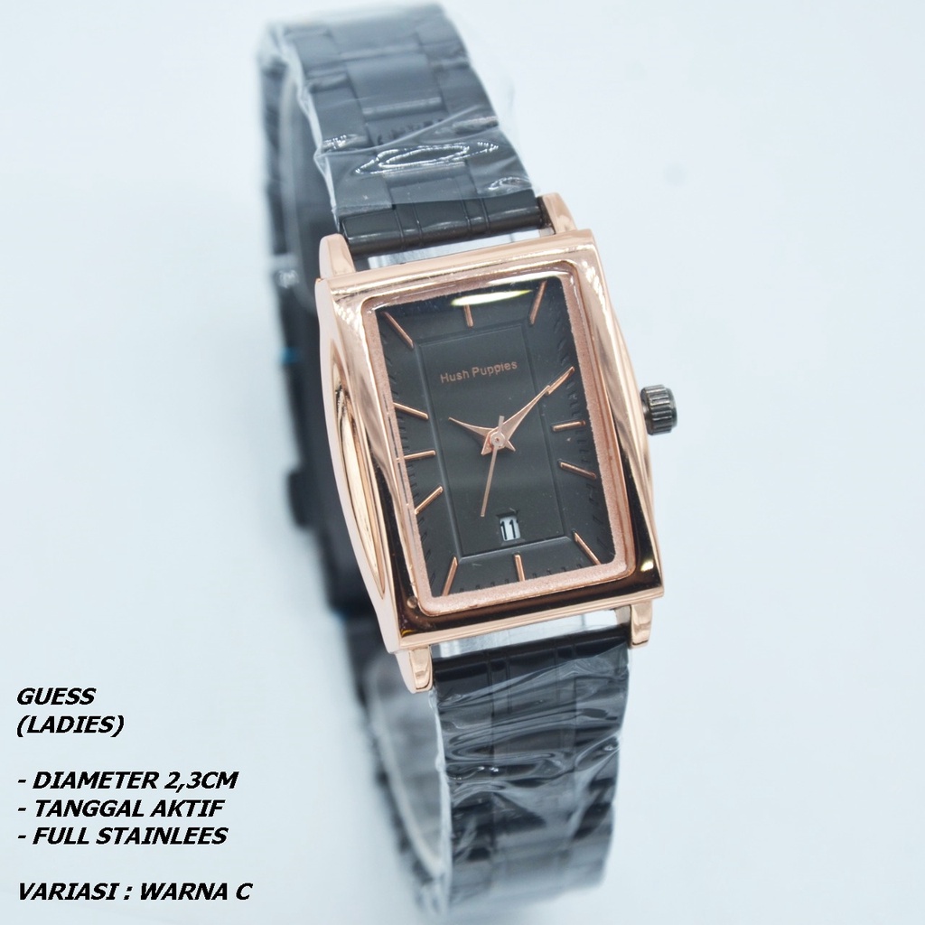 JAM TANGAN WANITA GUESS RANTAI BODY SEGI TANGGAL AKTIF