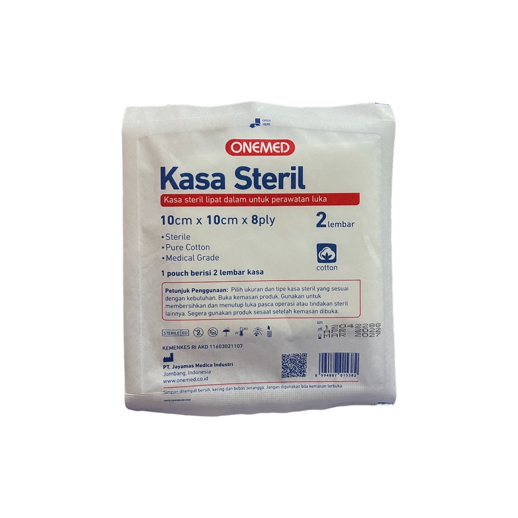 Kasa Steril 10 x 10 cm OneMed 8 ply Isi 2 Lembar