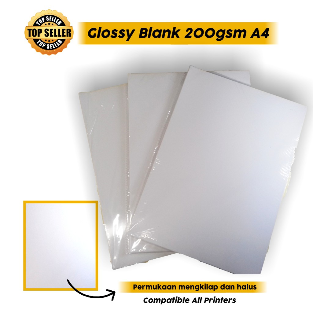 

Platinum Glossy Blank Paper A4 200gsm