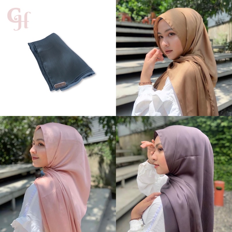 Premium Crinkle Silk Pashmina/Malay Silk Shawl/Hijab Satin Silk/Luxury Malaysian Shawl/Jilbab Satin