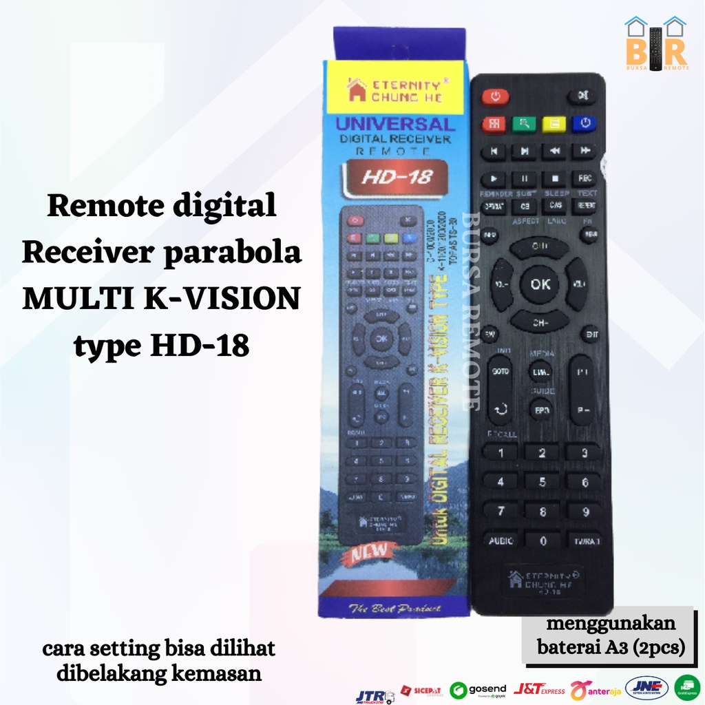 Remot / Remote Digital Receiver Parabola K-Vision HD-18 Bromo C2000 New K1100 K1200 K2000 C1000 / ecer dan grosir