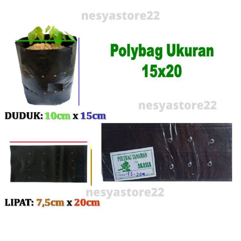 Polibag Polybag Polibek Ukuran 15x20 Eceran 1 Lembar