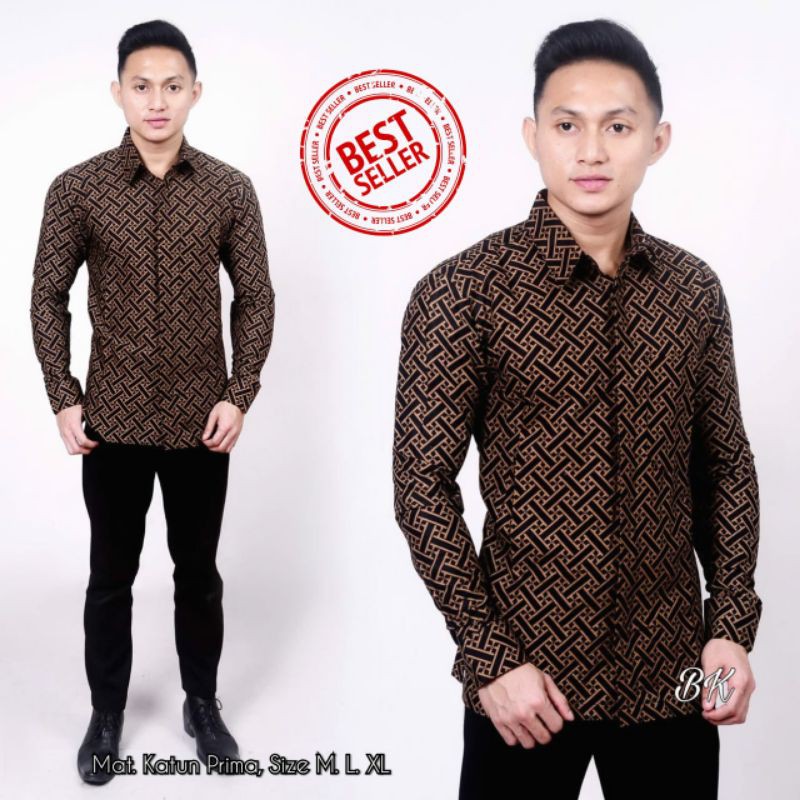 Harga Pabrik Kemeja Batik Pria Ppbtk07 Modern Lengan Panjang Casual Modis Trendy Masa Kini M L Xl Asli Pekalong g1D6xRT6m8Qkq