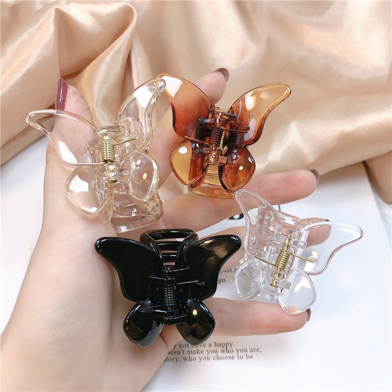 Retro Acrylic Transparent Butterfly Hair Clip For Women