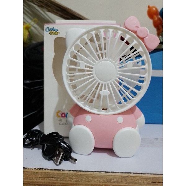 kipas angin portable. kipas angin mini duduk ada lampunya