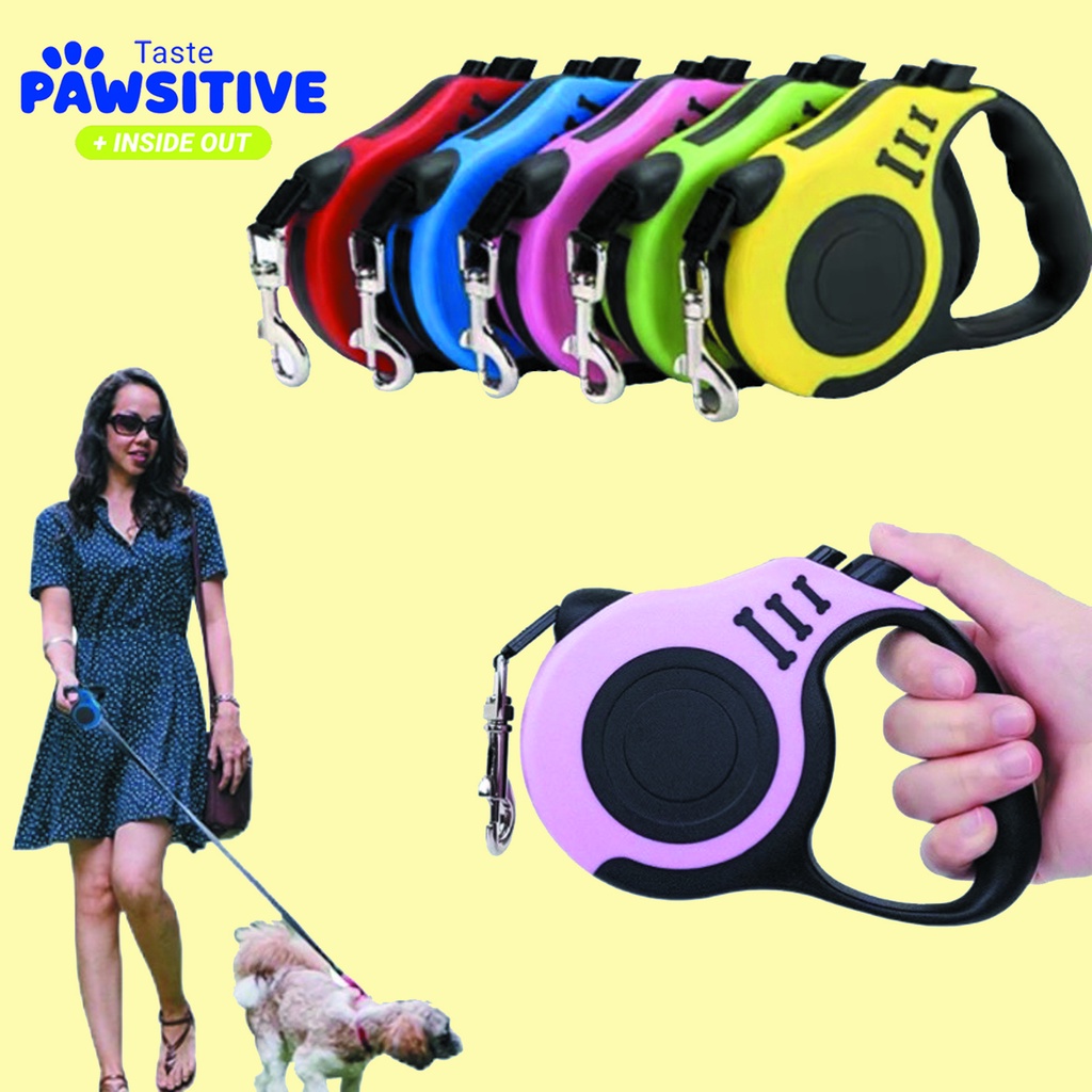 Tali Tuntun Hewan Retractable Dog Leash Anjing 3 Fleksibel dan Otomatis Murah Tali Anjing kucing