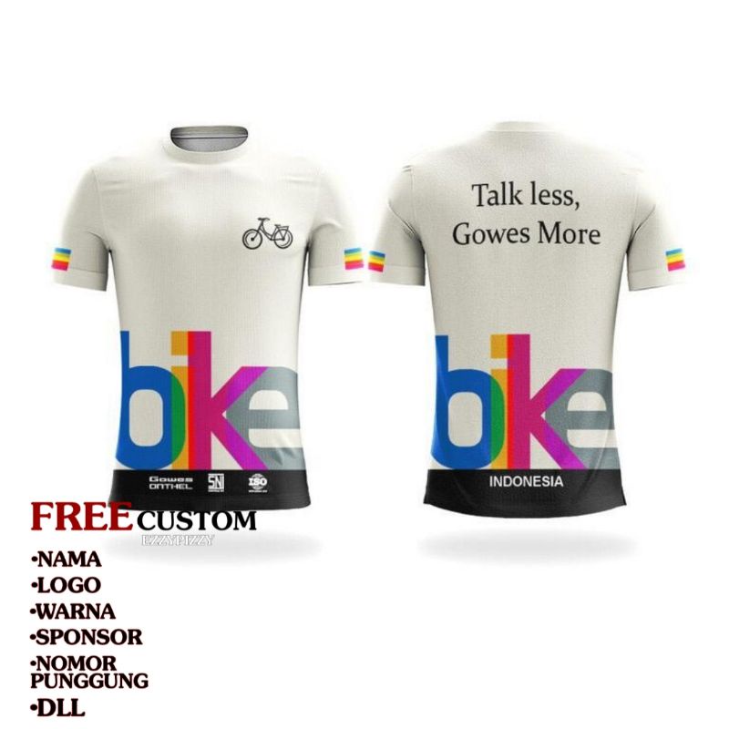 Jersey Sepeda Bike MTB - Jersey Custom Fullprinting - Design BIKE PELANGI INDONESIA