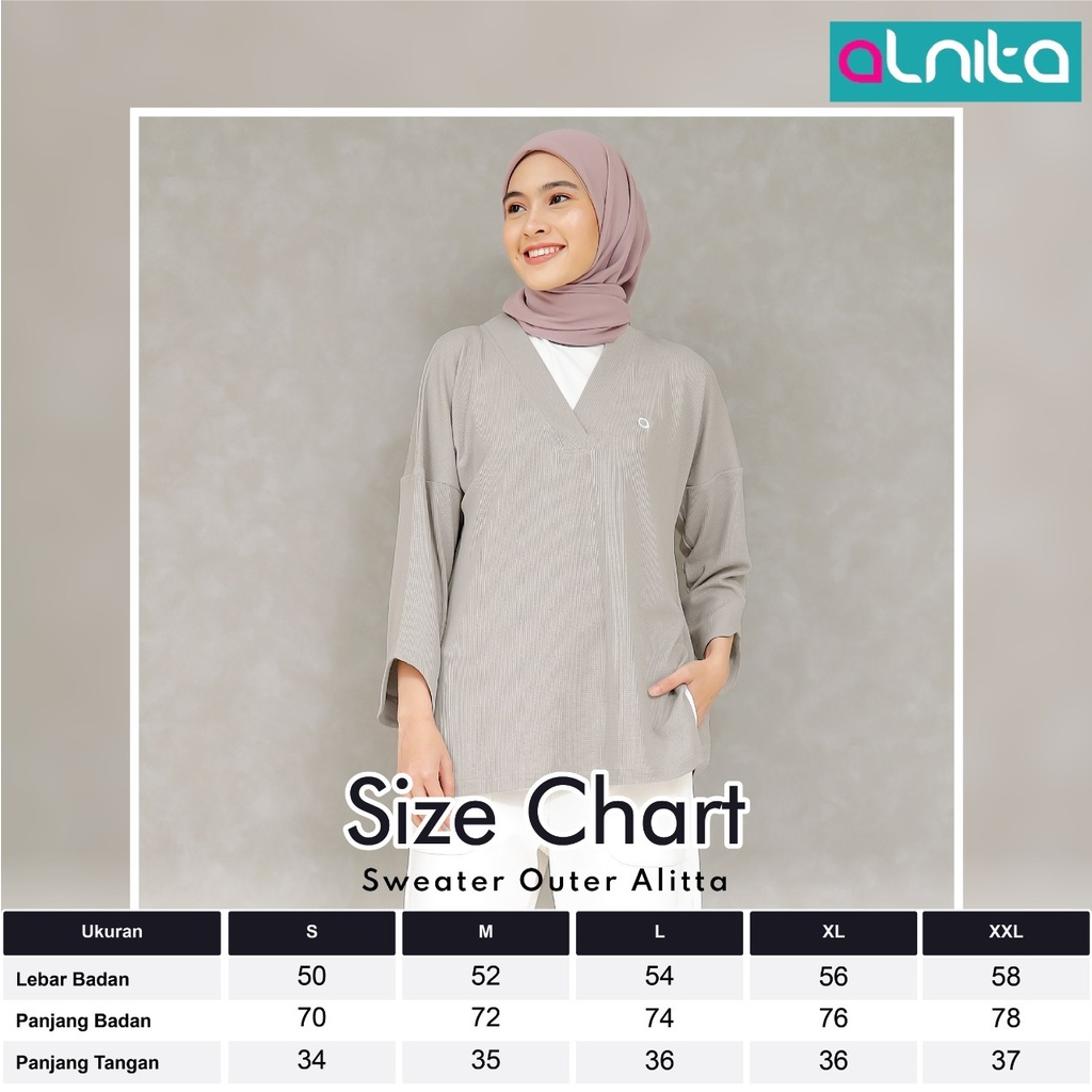 Alnita Alitta Atasan Bahan Verde Atasan Trendi Fashion Wanita by Alnita bisa COD