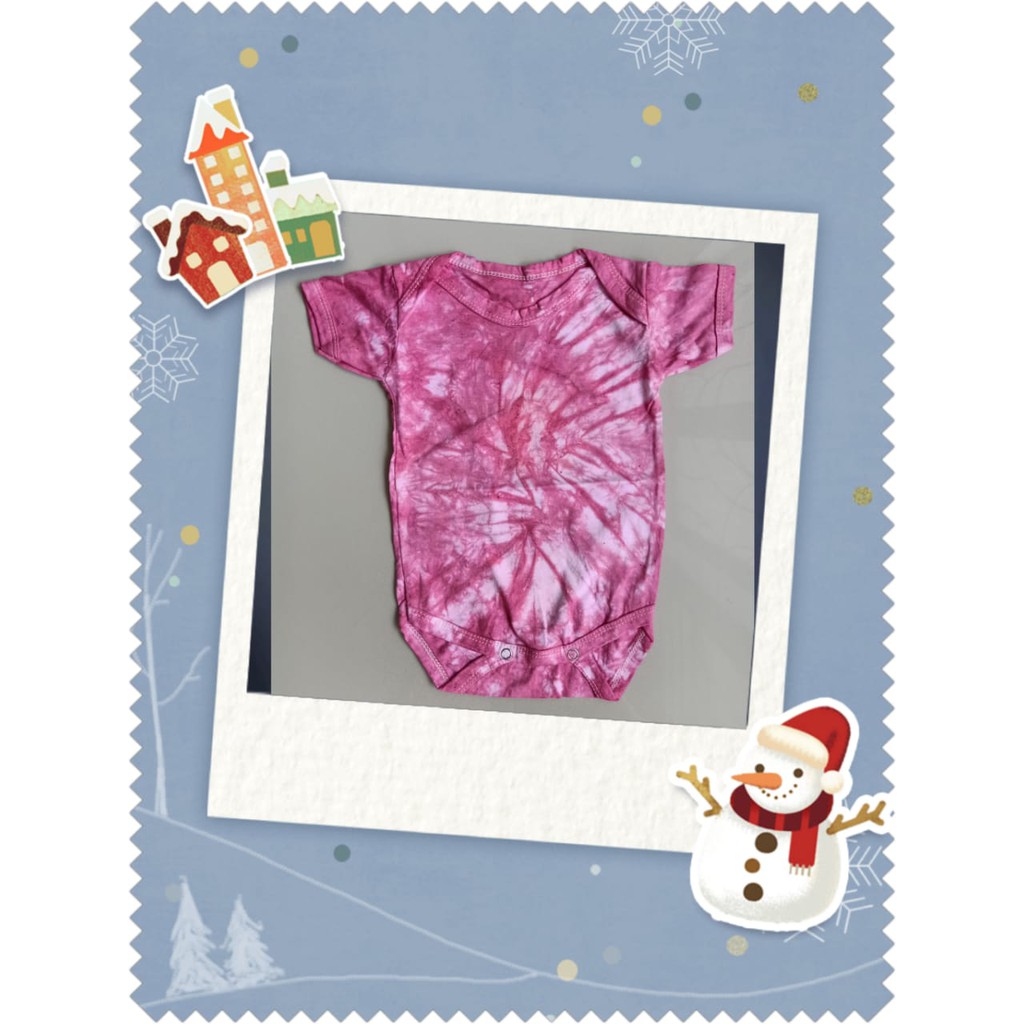 Jumper Bayi Perempuan Trendy Casual Tie Dye Pink