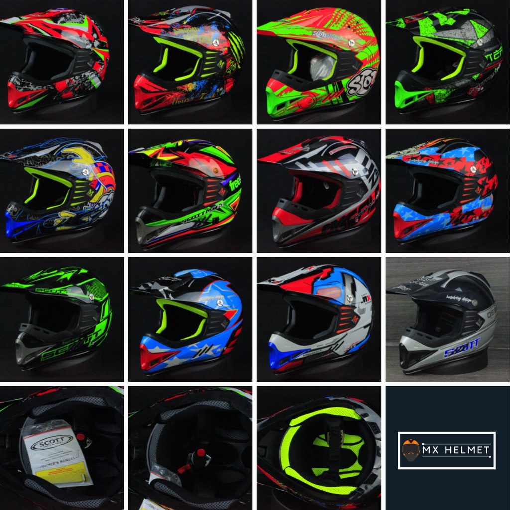 HELM ANAK CROSS / HELM SCOTT MX CROSS ANAK / HELM ANAK SNI