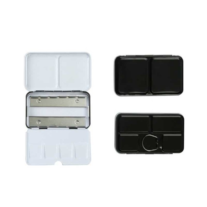 

Empty Metal Watercolor Paint Palette Tin Box