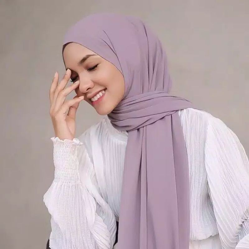 PASHMINA CERUTY BABY DOLL LILAC || PASHMINA LILAC || BEST SELLER || 180x75 || BISA COD