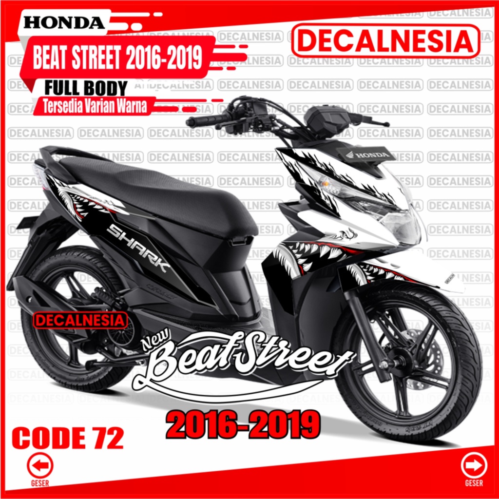 Decal Stiker Beat Street Full Body Old 2018 2019 Motor Honda Beat Street 2016 2017 Modifikasi Dekal 