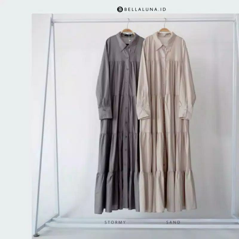 READY STOCK FAIHA ABAYA Bellaluna Gamis BLACK, STORMY