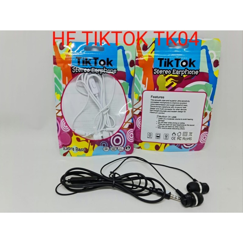 PROMO HANDSFREE TIKTOK ALL NEW EXTRABASS NEW EARPHONE 2021