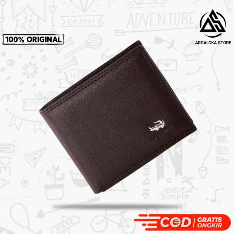 Dompet Dimpet Pria Kulit Sintetis Asli Wallet Leather Donpet Cowok Laki laki Distro Premium Original Murah Keren