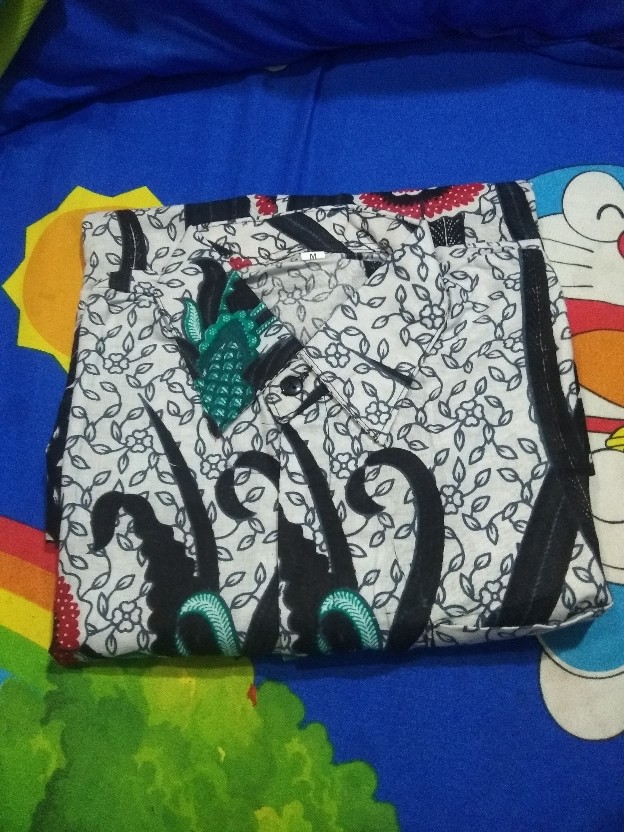 Atasan Batik~bswart Batik Hrb026 Kenongo Hem Pendek Padi Pekalongan Batik Pria Murah Modern Grosir 4