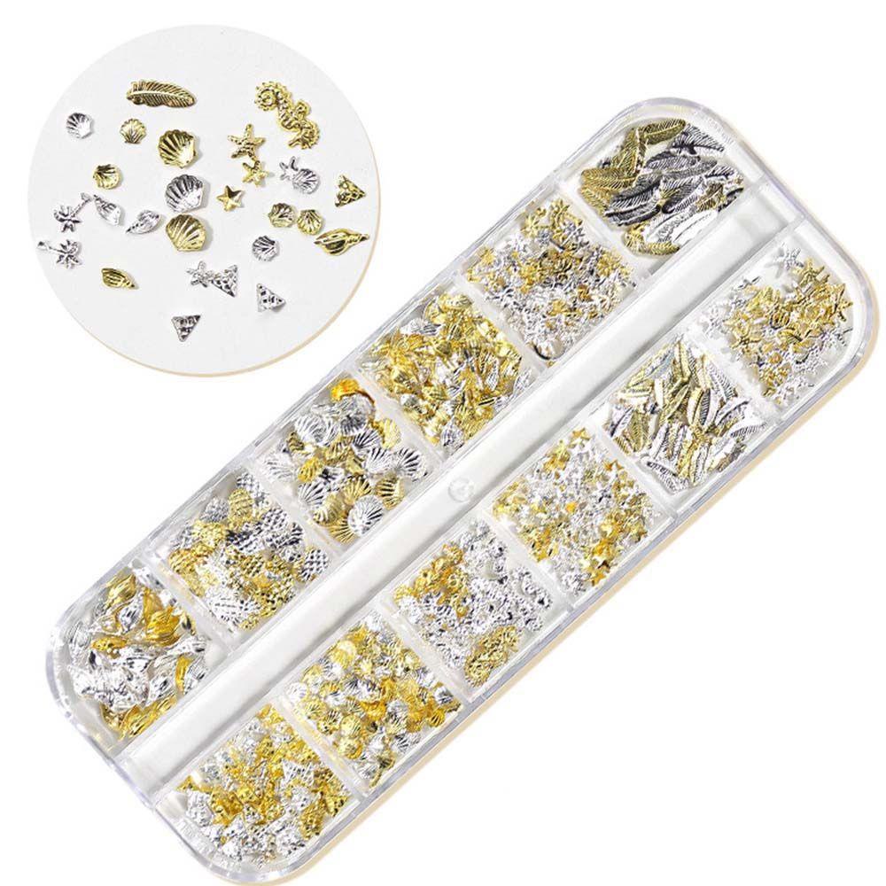 Mxbeauty 3D Stiker Kuku Set Aurora Lucu Kupu-Kupu Bulu Kuku Rhinestones Bintang Hati Kuku Payet DIY Dekorasi Kuku