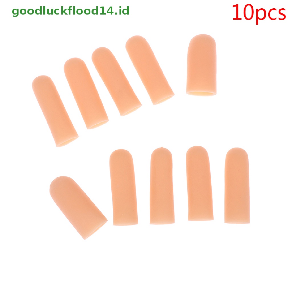 (GOOGFOUR) 10pcs / set Pelindung Jari Bahan Silikon Untuk Pereda Nyeri