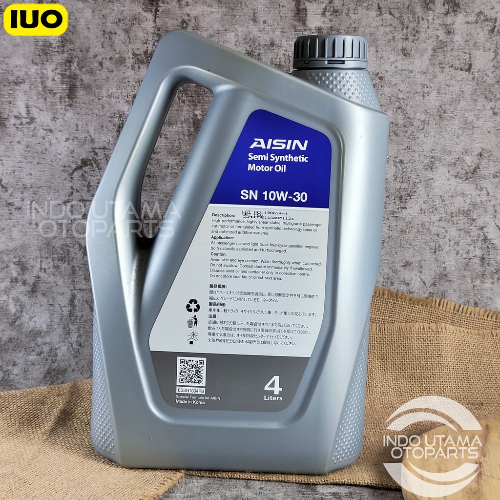 Oli Aisin 10W 30 API SN/CF Synthetic isi 4 ltr ASLI