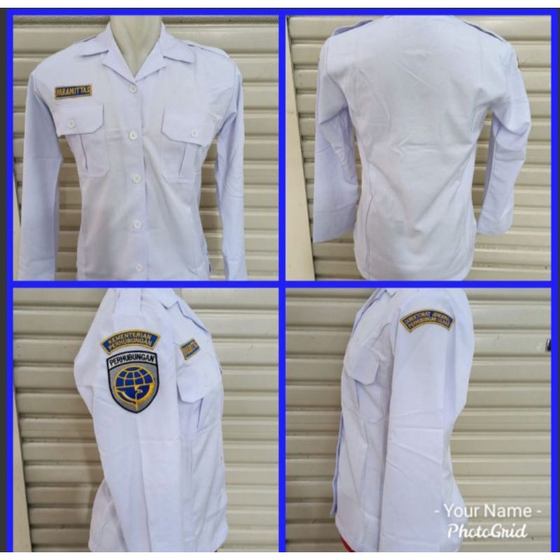 Seragam kemenhub wanita/seragam putih kemenhub/seragam pdh panjang kemenhub/seragam dishub