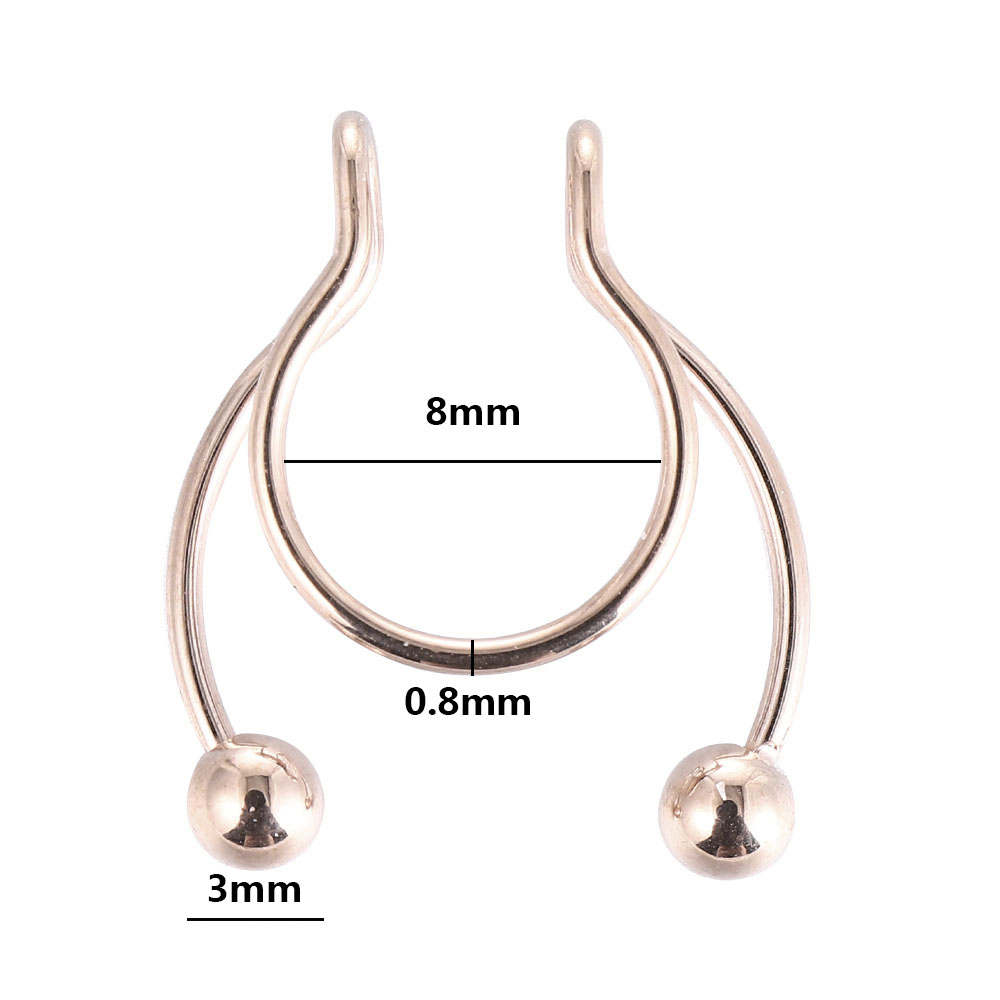 【COD Tangding】Cincin Tindik Hidung Palsu Bahan Stainless Steel