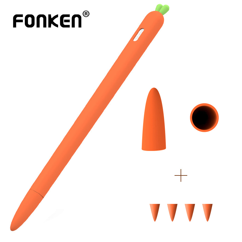 

Fonken Apple Pencil 1 2 Case Cute Silicone Protective Cover For iPad Tablet Stylus Pen