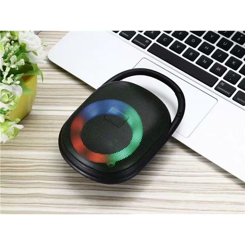 Speaker Bluetooth LED KIMISO CLIP 5 + RGB Portable Wireless TWS 2 in 1