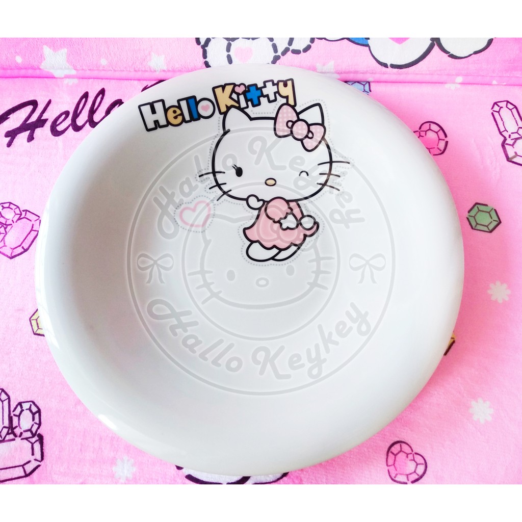 piring saji keramik bulat besar jumbo hello kitty