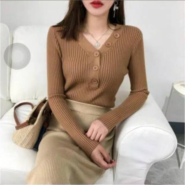 Top Gauri Rajut BG9 / BAJU / ATASAN / BLOUSE WANITA RAJUT / POLOS / TERMURAH / NEW / BEST SELLER