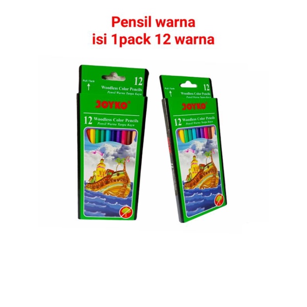 pensil warna tanpa kayu 12 warna