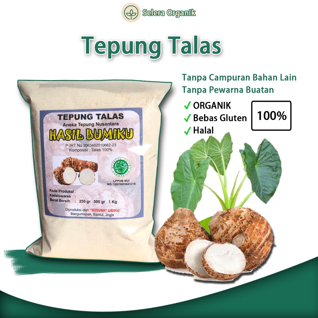 

Tepung Talas Tales Organik 1kg Bebas Gluten Free | Selera Organik Jogja - 1kg