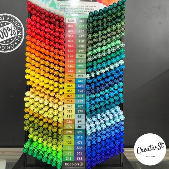 

Big Sale - Tombow ABT Dual Brush Pen 108 Bright Color & Pastel Color CREATIV !!