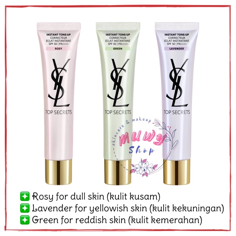 YSL Top Secrets Instant Tone Up corrector primer SPF 50 PA++++ 30ml