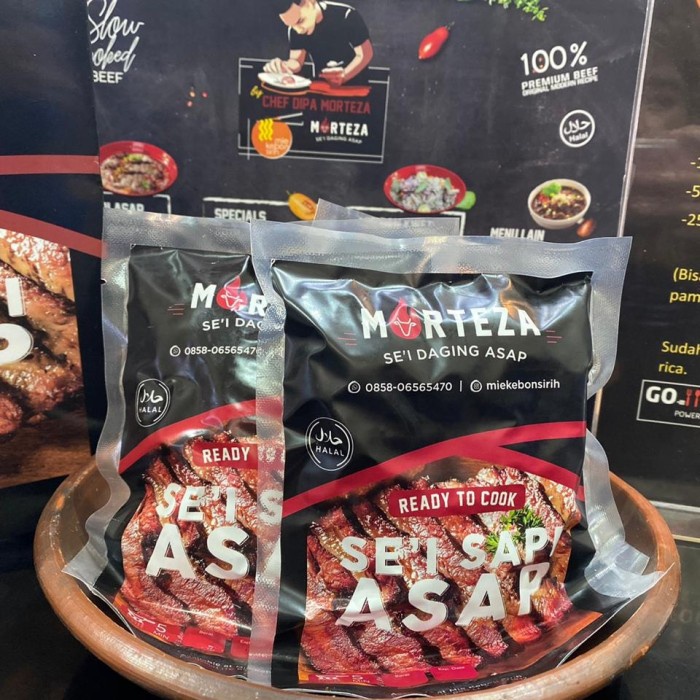 

Sei sapi asap Morteza lengkap 3 varian sambal - Brisket - BARU