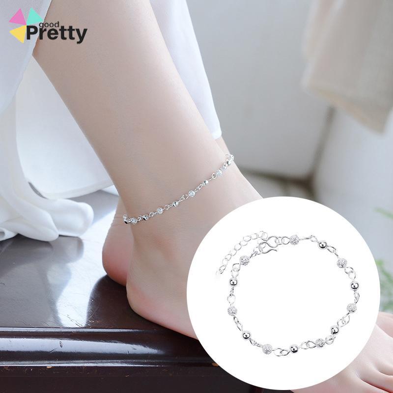 Gelang Kaki Sterling Silver 925 Gaya Korea Untuk Wanita Aksesoris Fashion - PD