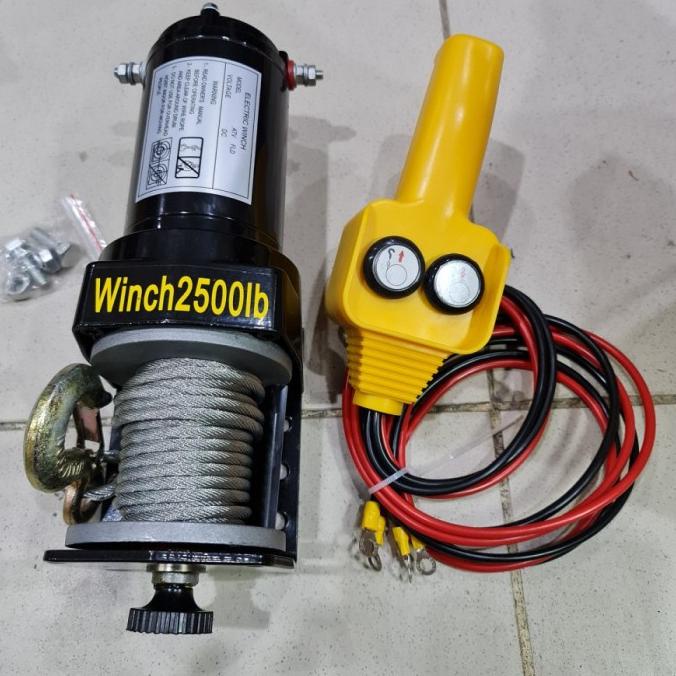WINCH ATV HOIST 2500 LBS ELECTRIC WINCH 1100 KG 12V DC Star Seller Termurah