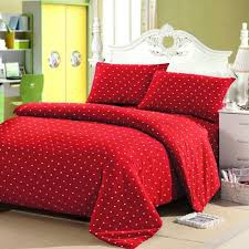 Vhepra Sprei Katun Motif Polkadot Merah