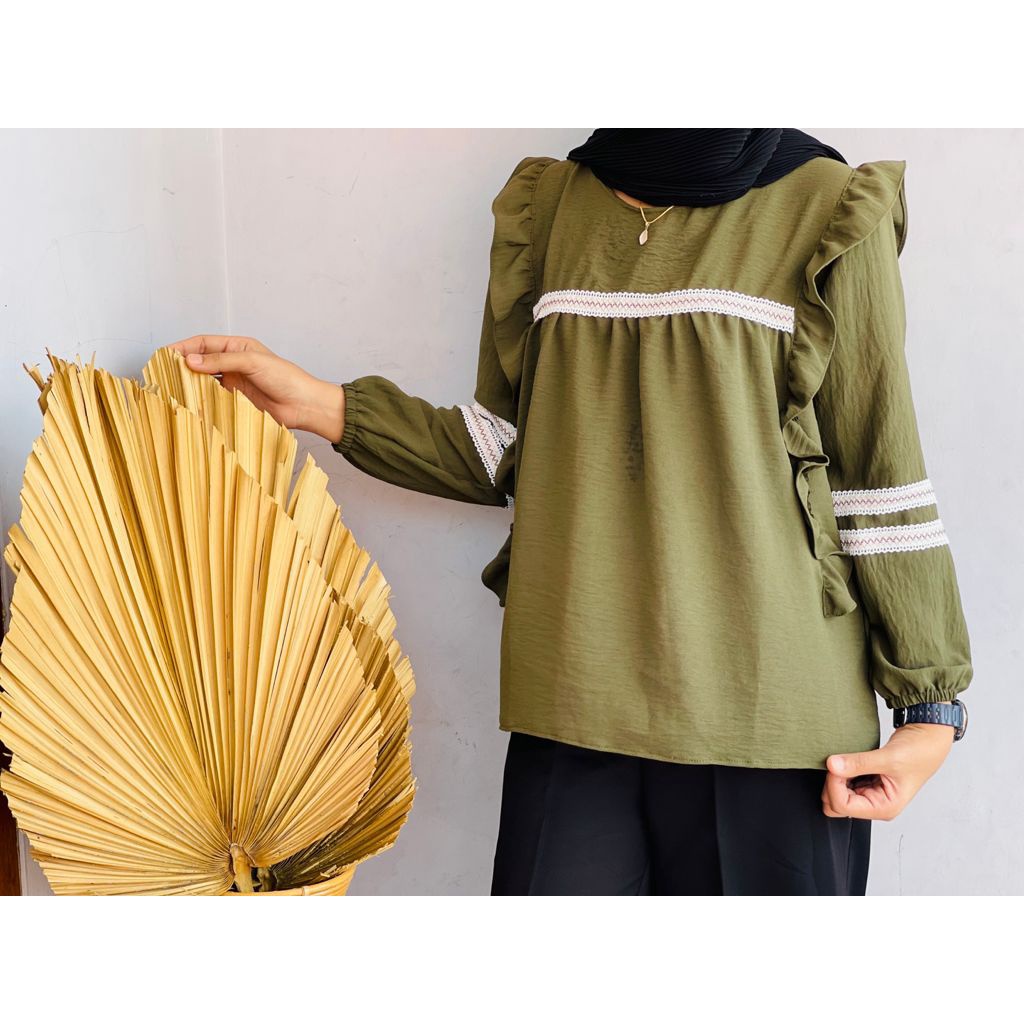 BLOUSE KOREAN STYLE | ZOLLA BLOUSE RAYON CRINGKEL  | BLOUSE WANITA | BLOUSE | ATASAN WANITA | ATASAN WANITA TERBARU | ATASAN WANITA BLOUSE | BLOUSE TANGAN BALON//Izdihaar_olshop