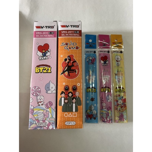 

[20 PCS] ISI Pulpen Gel / Refill Pulpen Gel / Isi Ulang Pen GPR / Refil Tinta Pulpen Gen Karakter BTS
