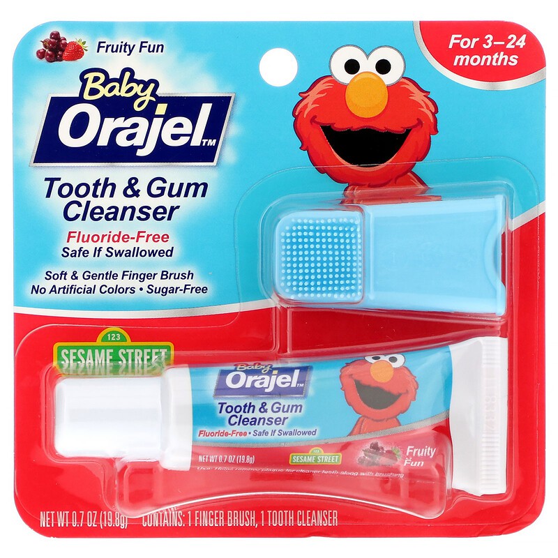 Baby Orajel Elmo Tooth & Gum Cleanser Fluoride-Free 3-24 Months Fruity Fun 0.7 Oz (19.8 G) | Shopee Indonesia