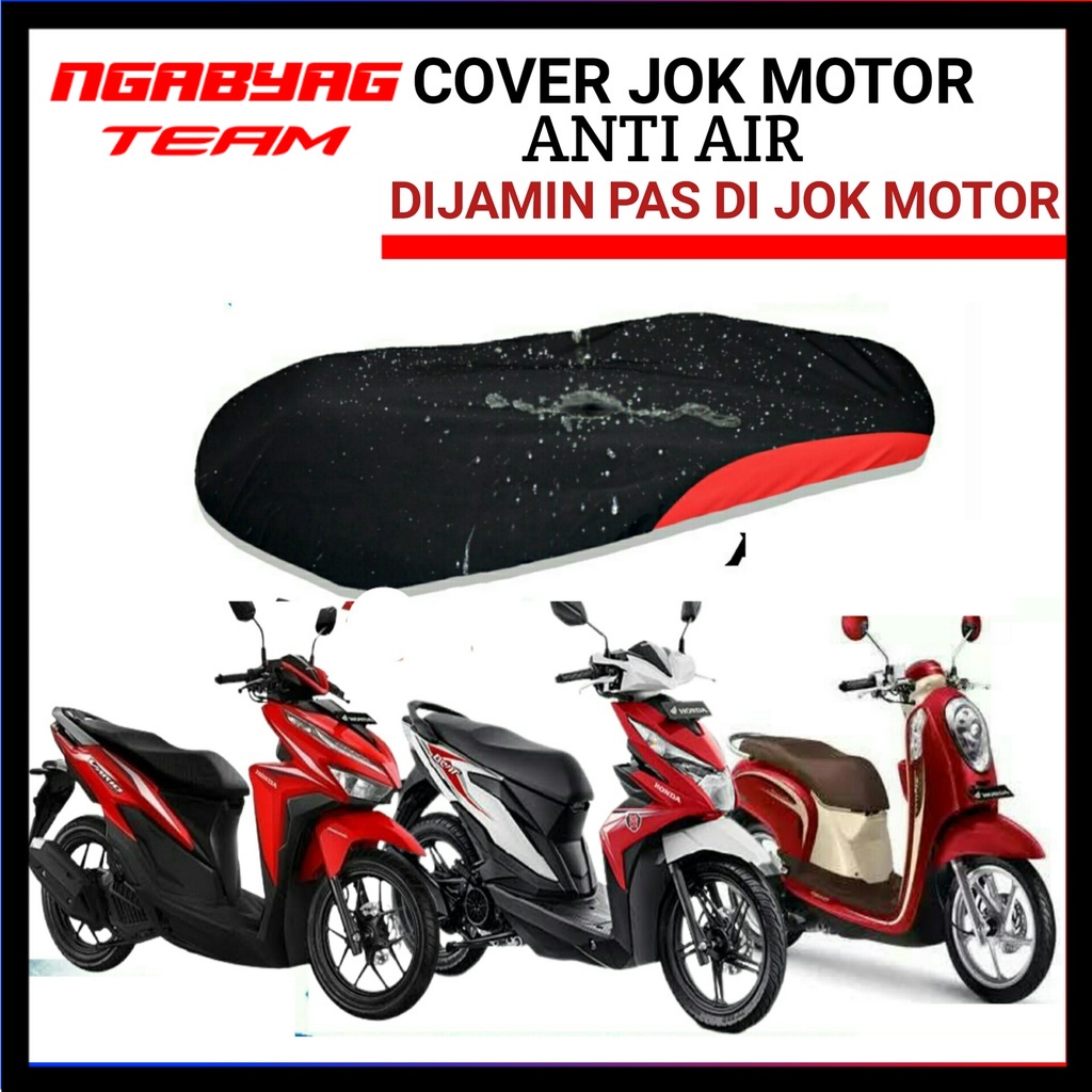 SARUNG JOK MOTOR KOMBINASI WATERPROOF VARIO SCOOPY BEAT UNIVERSAL / anti air / anti cakaran kucing