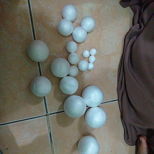 Sterofoam Bola / Bola Gabus Bulat 4 Cm