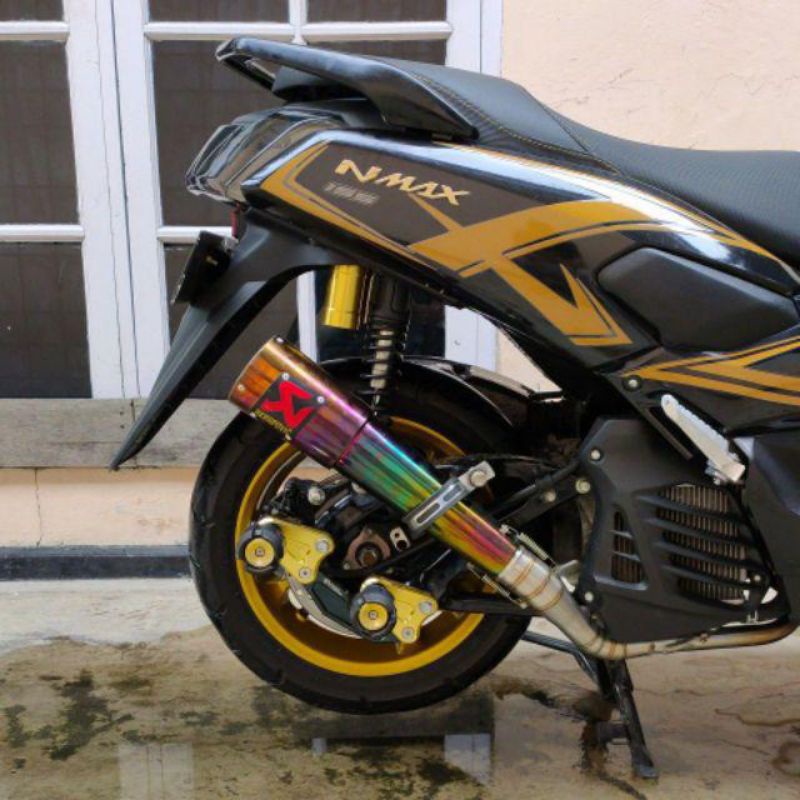 Silencer only Knalpot Akrapovic Rainbow Pelangi Biru Cbr 150r gsx vixion r15v2v3  tiger verza jupite