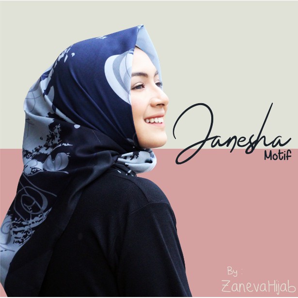 Premium Janesha Voal Printed scarf by Zanevahijab