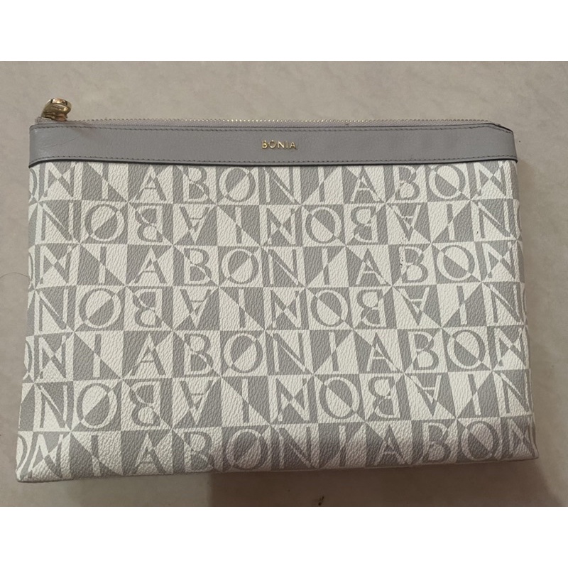 Preloved Clutch Bonia Mono Putih Original 100%
