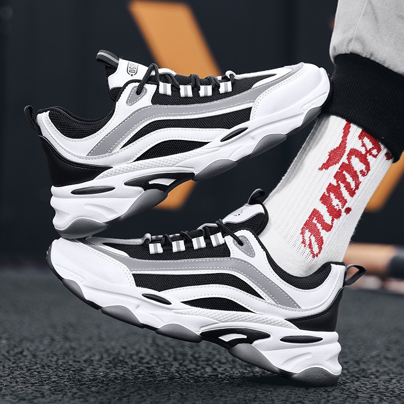 SEPATU SNEAKERS PRIA ORIGINAL BRAND SEPATU KASUAL SANTAI WARNA HITAM / PUTIH 9802