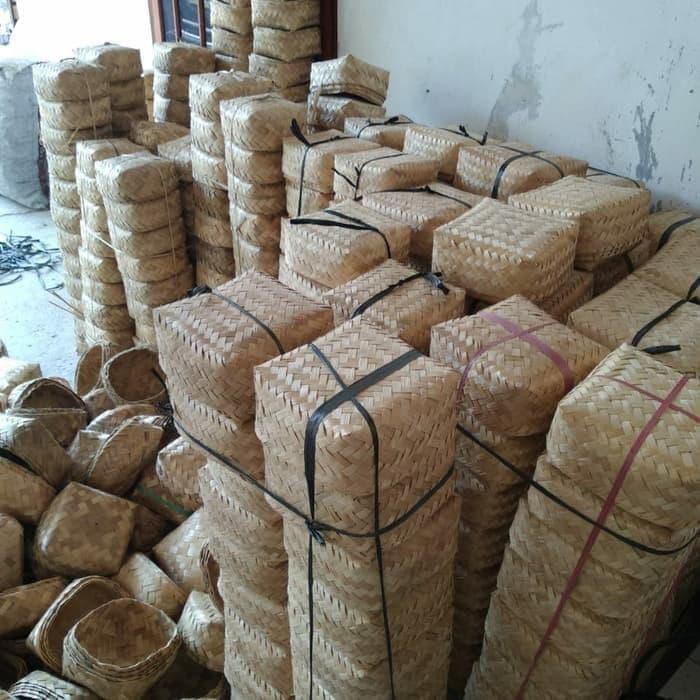 [ Halodul ] Besek bambu kotak nasi 20*20 100pasang   Bekasi Tangerang Bogor Depok bandung | besek ba