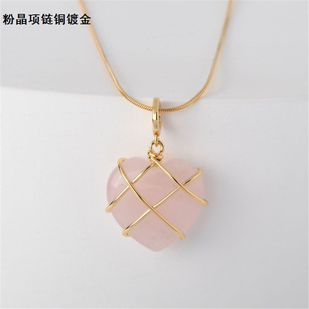 【COD Tangding】Barbie Kalung Rantai Dengan Liontin Kristal Opal Bentuk Hati Untuk Wanita