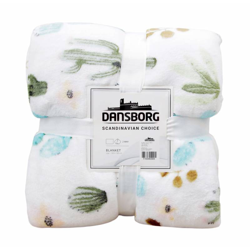 

JYSK Selimut Throw Flannel Cactus Chrees 130X180CM